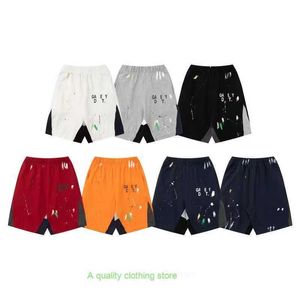 Plus-size Gall Casual Splash-Ink Shorts Heren Mens European en American High Street Sports Running Trend Loose Fifth Pants Paren-Xl