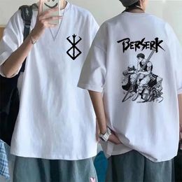 Talla grande anime japonés harajuku guts guts ojos estampado Tamisón gráfico camiseta gráfica manga streetwear tshirt top hip hop tees 240410