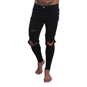 Jeans déchirés pour hommes, pantalon en Denim, longueur cheville, pantalon crayon, grande taille, décontracté, à la mode, 342D
