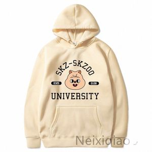 Plus Taille Kpop Stray Kids Skzoo Hanquokka Sweat à capuche imprimé Mignon Femmes Hommes Kawaii Streetwear Harajuku Automne Hiver Carto Pulls u21R #