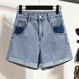 Plus maat L5XL Y2K denim shorts voor vrouwen Hoge taille Fashion 2023 Summer Street Sexy Jean Pant vrouwelijke kleding 240508