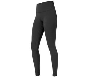 Mallas de talla grande de tela de LICRA de Color sólido para mujer, pantalones alineados de yoga de cintura alta, pantalones deportivos elásticos para mujer para ejercicio al aire libre