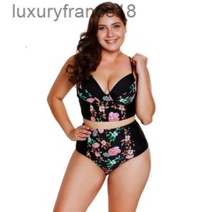 Plus Size M-3XL Vrouwen Bloemen Tankini Triangle Cup Beha Gewatteerde V-hals Badmode Voor Strandkleding Sexy Clothing''gg''RNBL