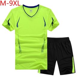 Plus maat M6XL7XL8XL9XL TOPSTEES Shirts Casual T -shirt Men Snel droog T -shirt Sportpak T -shirt Men Tracksuits 220602