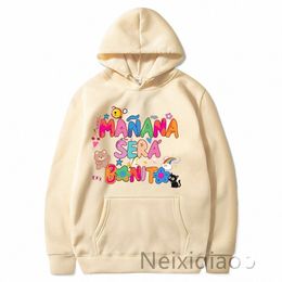 Plus Size Manana Sera Bito Lettre Imprimer Wpmen Sweat à capuche Automne Hiver Femmes Hommes Pull Tendance Coréenne Sudaderas r4AO #