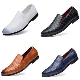 Chaussures d'affaires en cuir mat grande taille pour hommes, baskets noires, marron, grises, bleues, baskets