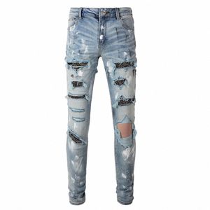 Plus Size Mannen Sexy Uitgesneden Jeans Fi Lovertjes Denim Broek Heren Casual Pantal 2023 Amerika Europa Heavymetal Demin Broek s8Rx #
