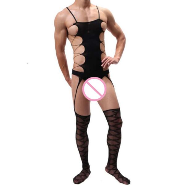 Plus taille hommes sous-vêtements lingerie gay sceau de corps de corps érotique pour vêtements de nuit masculins