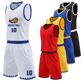 Plus Size Heren Basketbal Jersey Sets Sneldrogend Kinderen Uniform Outfit Custom Man Kid Training Trainingspak 240325