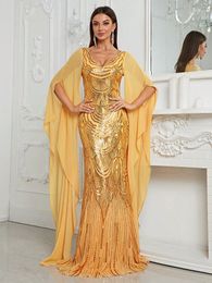 Plus taille mère de la mariée robe arabe aso ebi sirène luxueuse sexy bal paillins de perle de cou de la soirée de fête formelle deuxième robes de réception robes