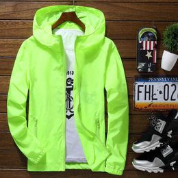 Plus Size Nieuwe Lente Zomer Bomberjack Mannen Dames Casual Solid Windbreaker Rits Dunne Hooded Jas Uitloper Mannelijke Jas CeKet X0621