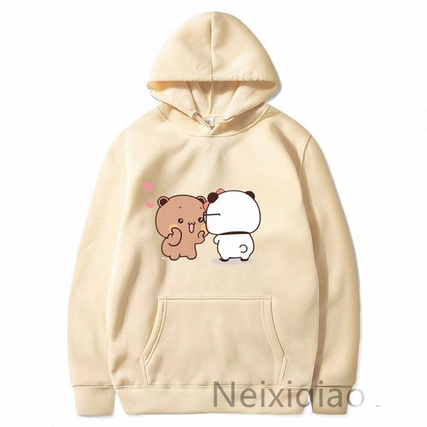 Plus Size Panda Bear Mignon Carto Sweat à capuche Bubu Dudu Kawaii Vêtements Hommes Femmes Couple Automne Hiver Sweatshirts Harajuku Pull U8VM #