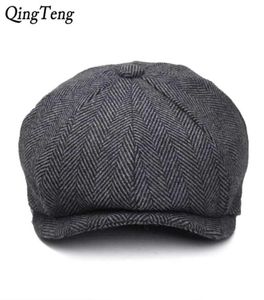 Plus size peaky blinders mannen baretten hoed herfst vintage visgraat achthoek cap dames039s casual pompoen hoed gatsby flat baret 27028255