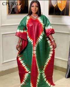 Plus Size Print Afrikaanse Boubou Jurk voor Vrouwen Elegante Dame Avondfeest Jurk Traditionele Afrika Dashiki Kleding Kaftan Gewaad 240309