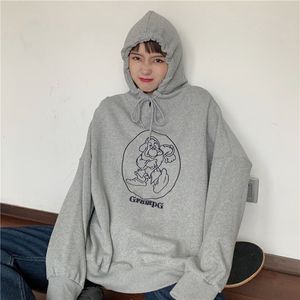 Grande taille pulls filles à manches longues sweats à capuche automne printemps mignon femmes sweat et capuche dames à capuche amour imprimé décontracté