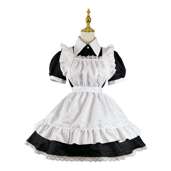 Plus taille S-5xl Sexy Costumes Maid tenue Costume de cosplay de femme de chambre française pour femmes pour Halloween Retro Servant serveur Lolita Robe