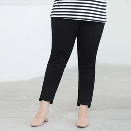 Plus la taille s pour les femmes noir blanc leggings décontracté été taille haute boho pantalon vêtements d'entraînement taille élastique pantalon de yoga 240130