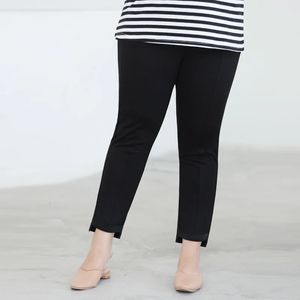 Plus size s voor dames zwart witte leggings casual zomer hoge taille boho broek trainingskleding elastische taille yoga broek 240130