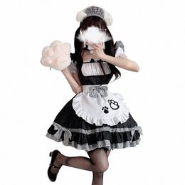 Plus Size Sexy Meid Cosplay Lolita Leuke Kat Klauw Kleine Bel Princ Dr Disfraz Anime Sevika Uniform Dienstmaagd Disfraz o2CC #