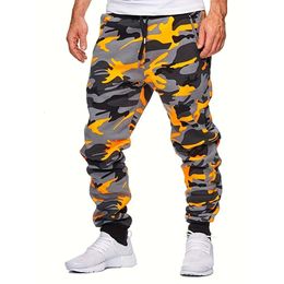 Pantalones bombachos plisados estilo Hip Hop de camuflaje para hombre, pantalón sudadera deportiva con bolsillos, talla grande, primavera, 2024