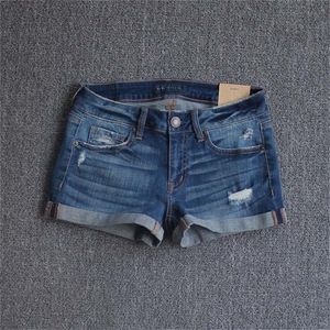 Plus Size Zomer Vrouwen Water Wash Zoom Opgerold Comfortabel Casual Jean Bottom Vrouwelijke Ademende Gescheurde Denim Shorts 210306