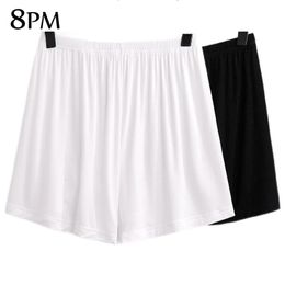 Shorts de sécurité Super Stretch de taille plus sous les leggings de jupe noir blanc noir 3xl 4xl OUC1540 240508