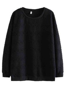 Grande taille sweats vêtements pour femmes 2022 printemps décontracté pulls à capuche en tricot ample avec hauts à manches longues S53-929 L220706