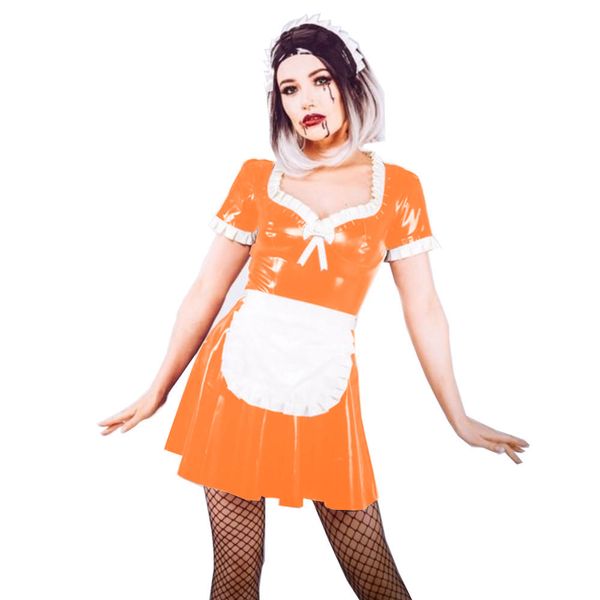 Robe Lolita à nœud papillon, grande taille, tenue de demoiselle d'honneur à volants, Mini robe trapèze Sexy pour filles, uniforme de spectacle sur scène