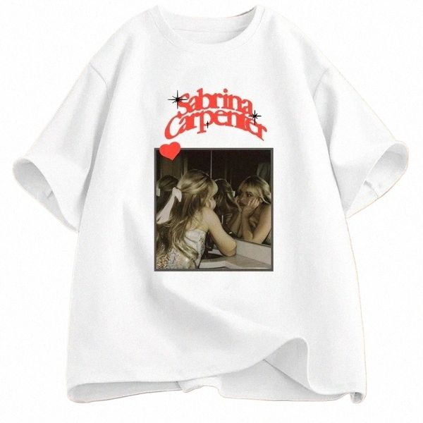 Tallas grandes Camiseta Mujer Vintage Sabrina Carpenter Música retro Camiseta No puedo enviar Tour Merch Tees Rock Tees Cott Ropa g1aq #
