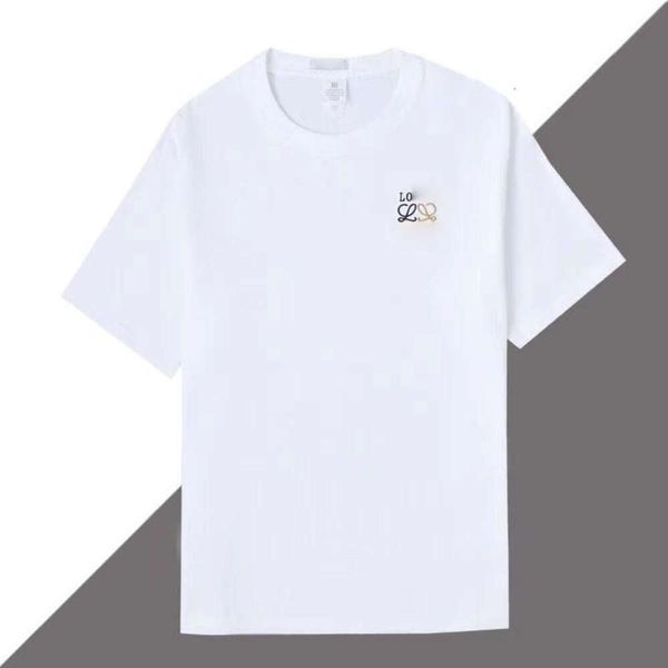 Camisetas de talla grande para hombre, camiseta con letras de color sólido bordadas, camisa de diseñador para mujer, pantalón corto informal, tops de manga