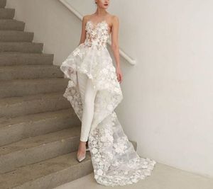 Plus maat gelaagde rokken trouwjurk thee lengte vintage bruids strand pure jurken kanten appliques jurken