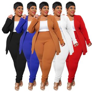 Survêtements grande taille Blazer costumes femmes décontracté Slim Blazers veste et pantalon ensemble costumes de bureau livraison gratuite