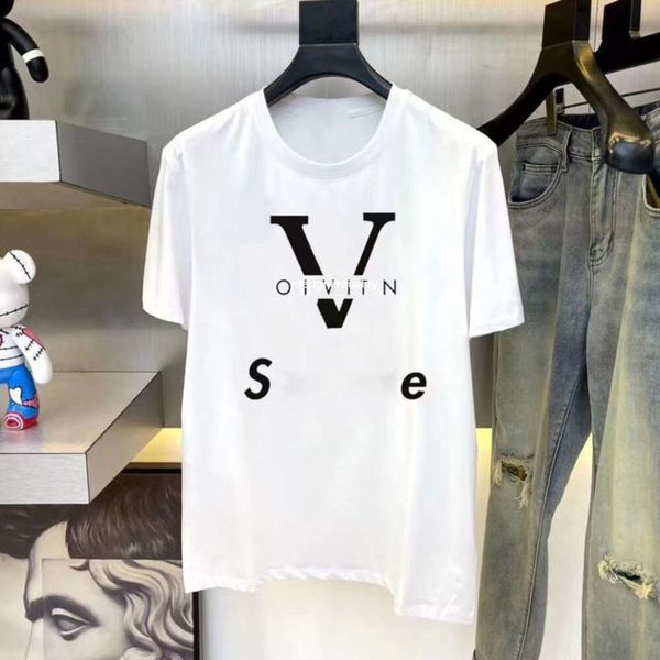 Camiseta de talla grande marca italiana camiseta de manga corta lvse camisa blanca de diseñador camisetas sueltas hombres mujeres ropa de hip-hop ropa de lujo hombres sudadera top 5xl