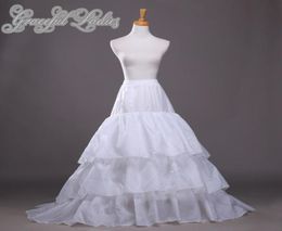 Robe de mariée grande taille, jupons en Nylon ALine, robe complète, traine chapelle, 3 niveaux, Style Slip, sous-jupe de mariage pour robe de mariée6149543