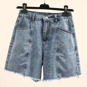 Plus size dames denim shorts 2023 zomer mode rechte jeans losse broek oversized curve kleren J41048 240420