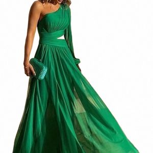 Plus la taille des femmes vert sexy backl Dres Fi une épaule taille haute maille Dr Robes de Mujer Elegantes Para Fiesta I4oU #