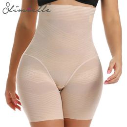 Plus Size Vrouwen Hoge Taille Body Shaper Boyshorts Taille Trainer Tummy Controle Vormgeven Afslanken Slips Butt Lifter Shapewear 240113