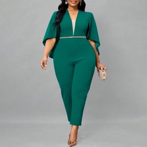 Femmes de taille plus taille pour les combinaisons pour l'été 34 Bandage de manches Loose Sortie-street street