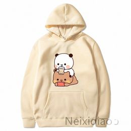 Plus Taille Femmes Hommes Pêche Chat Sweats à capuche drôle Mochi Sweat Harajuku Kawaii Carto Femme Automne Hiver Streetwear Vêtements y3nS #