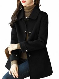 Manteau femme grande taille doublure manteaux Cott Promoti Topcoat taille large poche automne hiver pardessus simple boutonnage N34r #