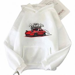 Plus-size Dames Dr MX5 Initial D Heren Hoodie Drift Jdm Sweatshirt Anime Mazda Gedrukt Auto Miata Street Wear T3uM #