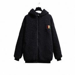 Plus Size dames winter dikke jas speciale opruiming fleece top met capuchon commuter m jas rits vest zwart polyester f2Uo #
