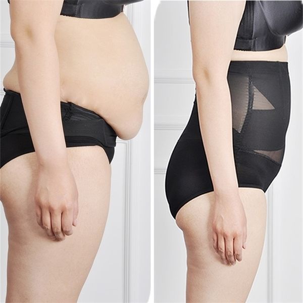 Plus la taille des femmes Shapers taille haute amincissant le contrôle du ventre culotte culotte slip magique gaine amincissante dame sous-vêtements grande taille 220307