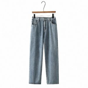 Plus Size XL-4XL Dames Elastische Taille Effen Kleur Zwart Blauwe Jeans Oversized Effen Kleur Vrouwelijke Rechte Denim Broek 92K7 #
