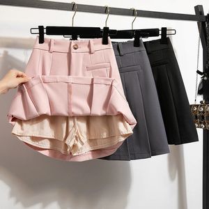 Talla grande y2k falda juvenil para mujeres cintura elástica sexy mini faldas plisadas femenino gran 3xl 4xl 5xl ropa rosa barco gratis 240515