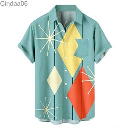 Grandes tailles 4XL 5XL hommes chemises décontractées t-shirt à manches courtes été chemise imprimée coupe ajustée motif homme vêtements Cardigan Blouse