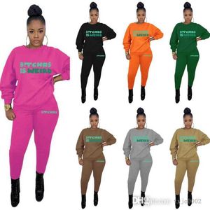 Grandes tailles S-5XL survêtements pour femmes Designer lettre imprimé col rond sweat à capuche et pantalons tenues 2 pièces ensemble assorti