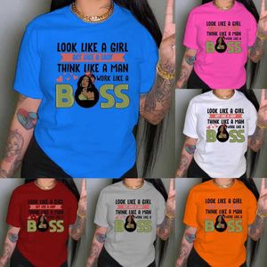 Plus maten S-5XL dames t-shirt ontwerper 2023 Nieuwe letters patroon bedrukt ronde nek korte mouw t-shirt 6 kleuren