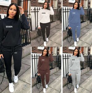 Plus Tailles Femmes Survêtements Automne Hiver Lady Lettre Imprimé Designer Pantalon Deux Pièces Ensemble Costume De Sport Occasionnel Vêtements D'automne S-5XL Pull À Manches Longues Tops Tenues