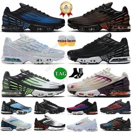 Tn plus III sport hardloopschoenen afgestemd heren tn 3 trainers maat 12 tns laser blauw drievoudige zwarte witte eenheid Berlin Obsidian 25e verjaardag dameskussen og sneakers